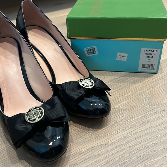 Kate Spade | Wescott Wedge Black Patent size 10M - Picture 4 of 5